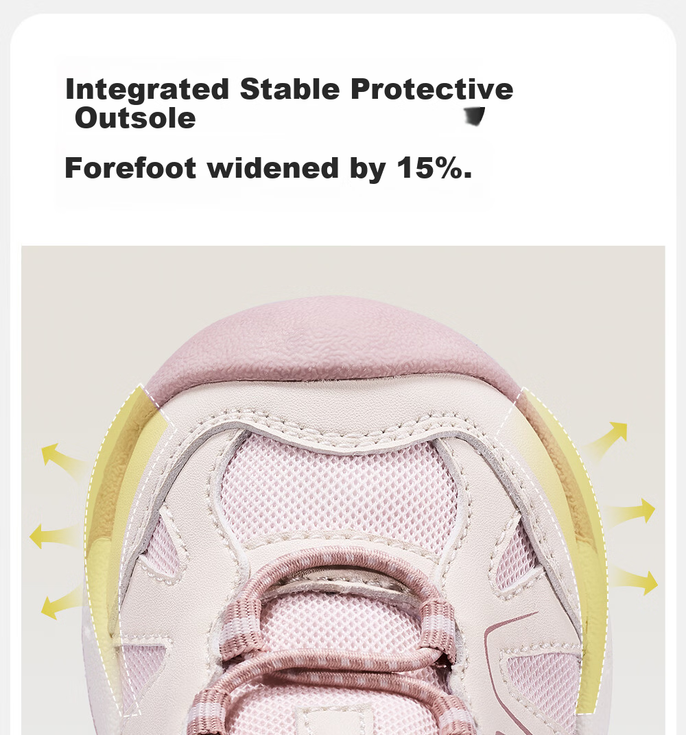 BOBDOG Toddler Baby First Walking Shoes 26 Spring New Boys Girls Soft Sole Breathable Non-slip Functional Shoes White 19 4