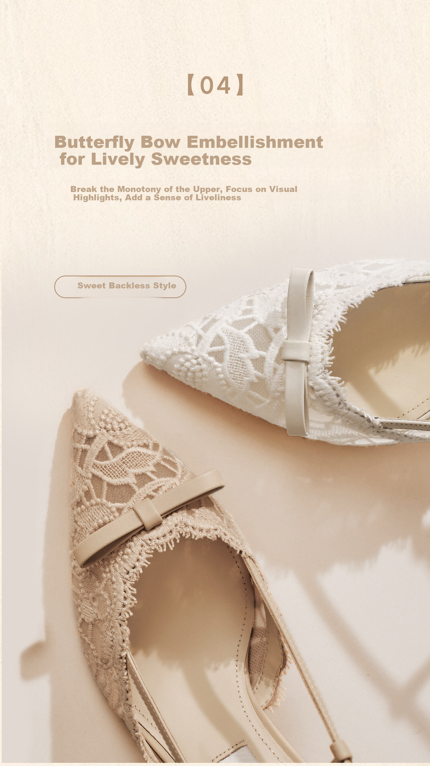 Skechers Yang Mi 2026 Spring Lace Island High Heel Women's Sandals ED334AK6 Sea Salt Rose Apricot Hollow Style Size 34 20