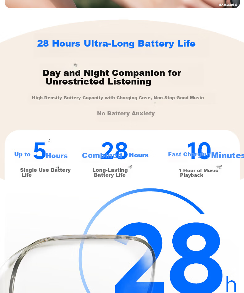 D.ROB D.ROB Clip-on AI Translation Wireless Bluetooth Earphones Power Bank 2-in-1 Long Battery Life Compatible with Huawei Xiaomi Apple K75 Ink Black 22