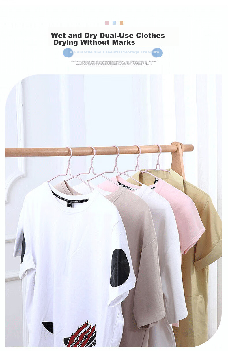 Jingjiayi Non-Slip Seamless Hangers for Adults, Thickened And Widened Large Size Clothes Hangers, 45cm, Pack of 10 3
