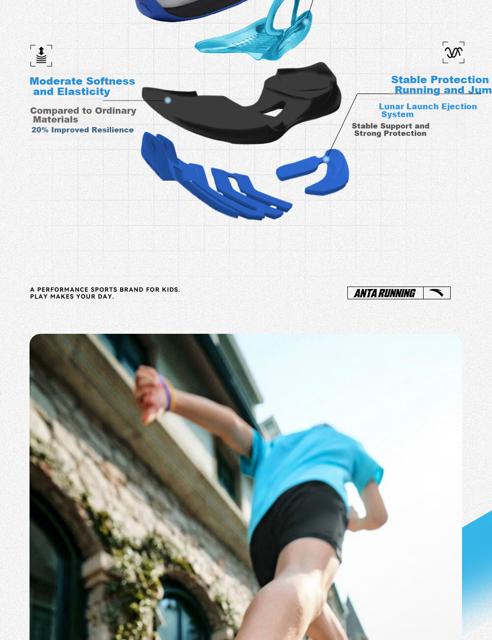 Anta Kids Running Shoes Zhuyue 2026 Summer Breathable Boys and Girls Professional Shock Absorption Running Shoes A12625588 4