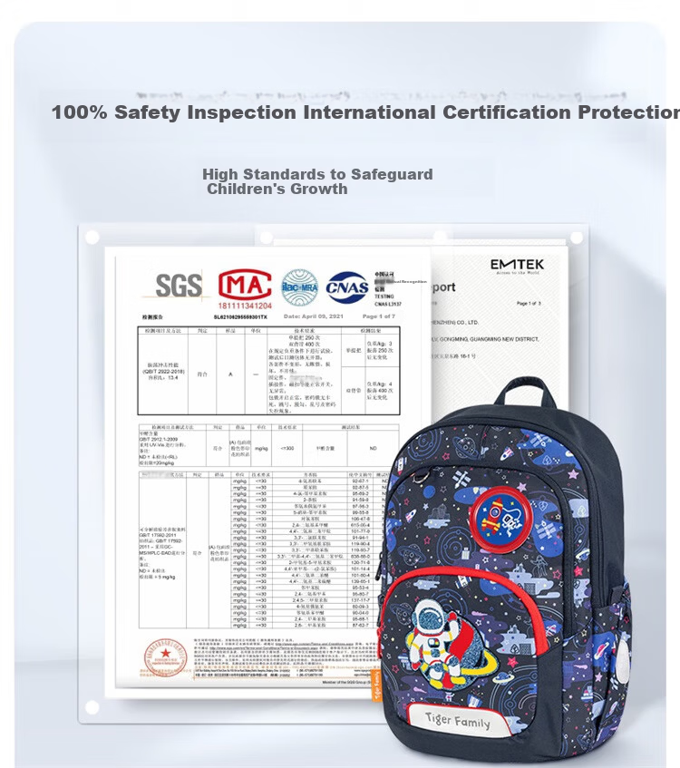 TigerFamily Elementary School Backpack for Grades 1-3, Children's School Bag, Spine-Protecting Large Capacity Backpack for Boys And Girls 7