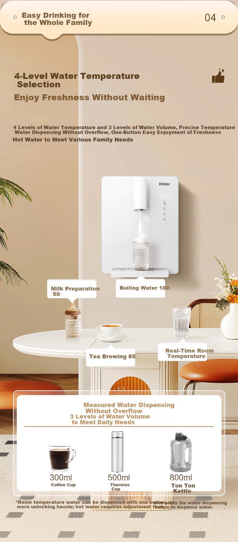 Haier Cloud Warm Wall-Mounted Water Purifier Companion Pipeline Machine 100% True Boiling No Silicone Tubing Odorless Direct Drinking Machine HGRZ2312 8