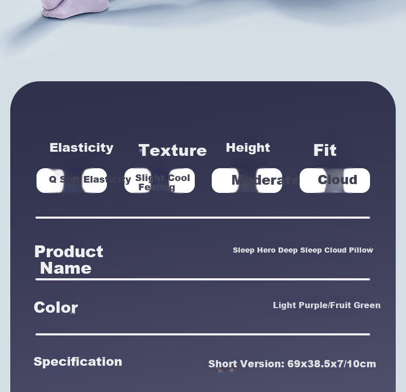 SleepHero Deep Sleep Cloud Pillow Adult Cervical Spine Special 80D Space Memory Foam Low Profile 7/10cm [Gift Box] 19
