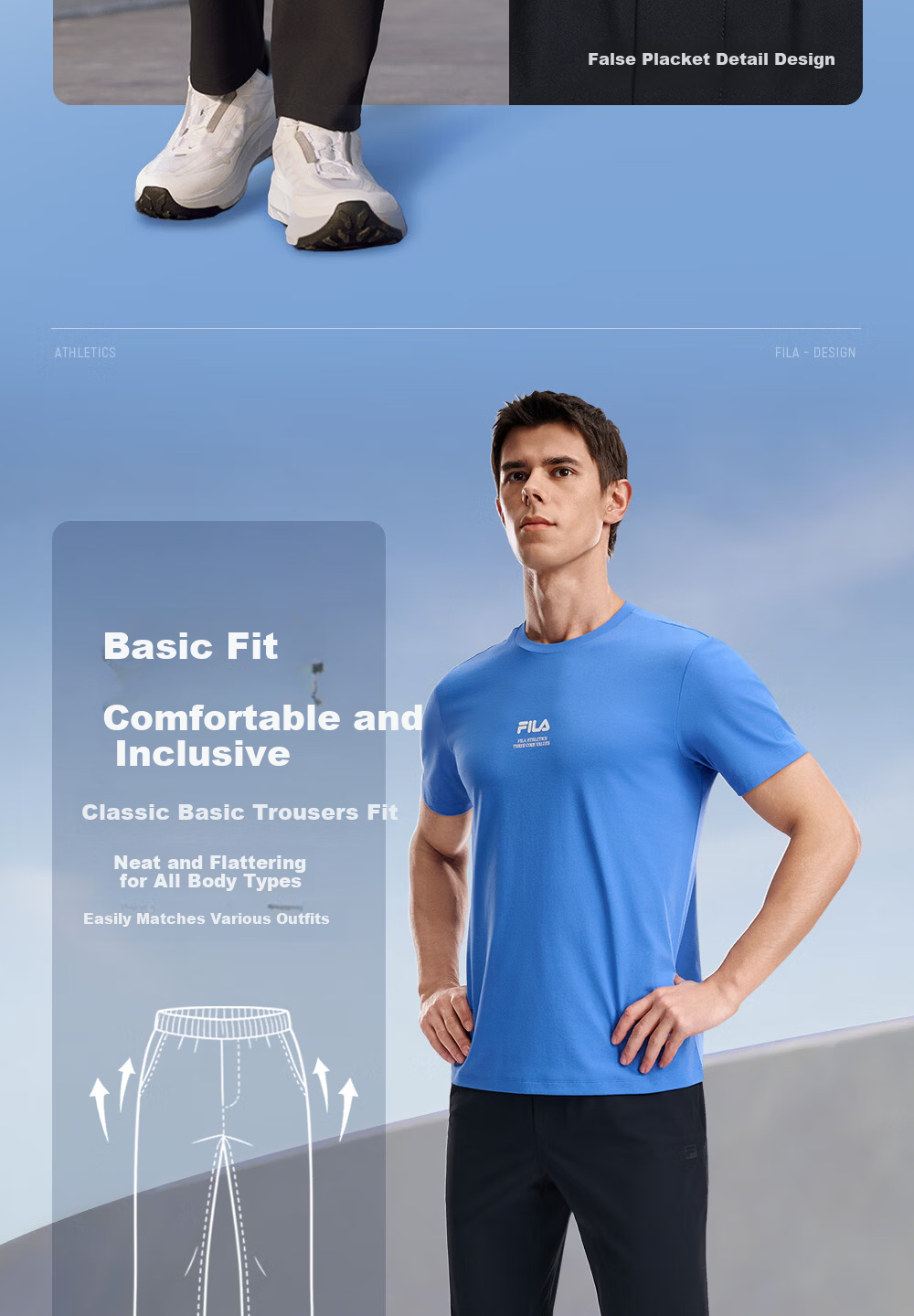 FILA Official Men's Knitted Long Pants 2026 Spring Summer Cooling Breathable Fitness Straight-Leg Sports Pants 5