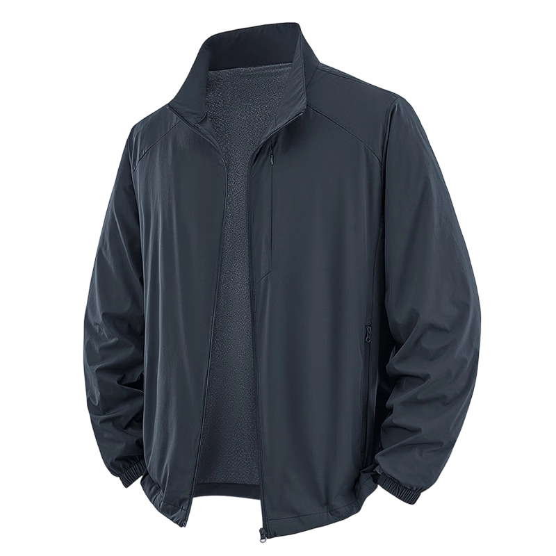 Hodo Men's Summer Ice Silk Sunscreen Jacket Breathable Thin Stand Collar Quick-Dry Outerwear