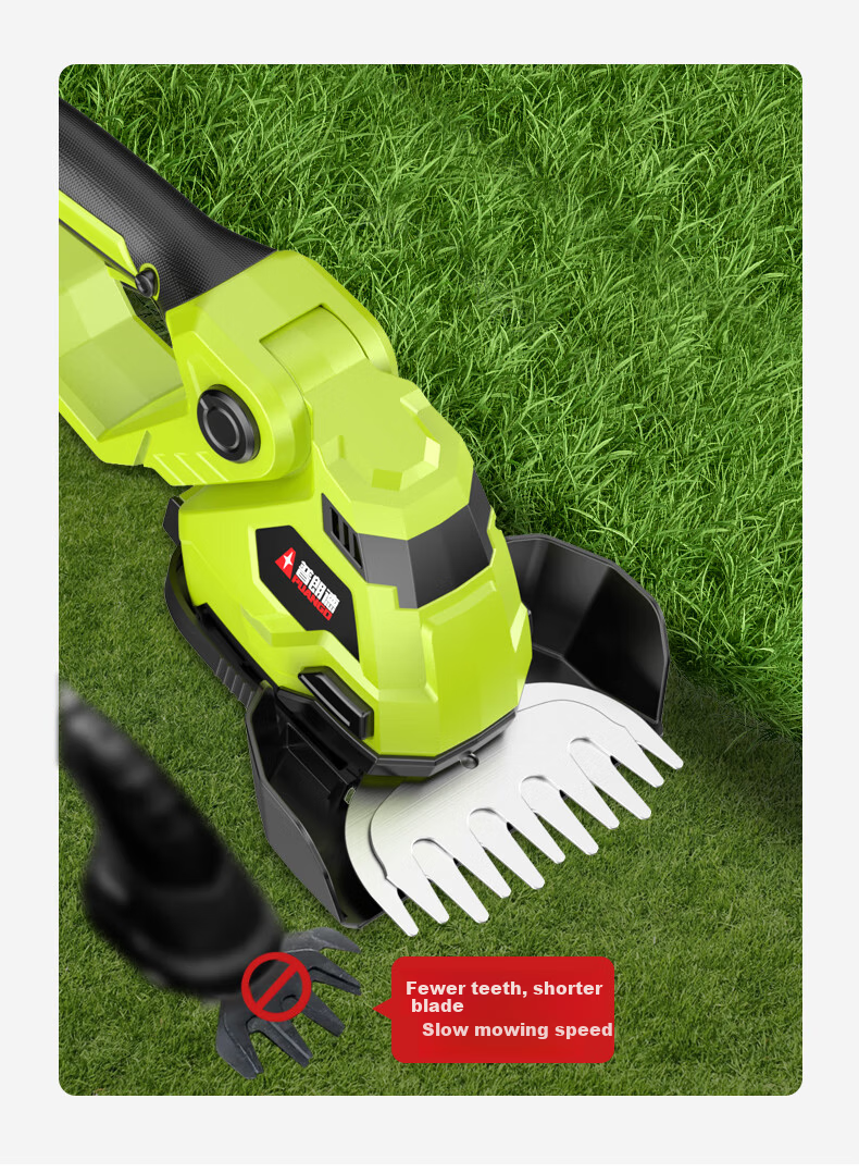 PUANGD Electric Lawn Mower Cordless Hedge Trimmer Small Home Lawn Trimmer Rechargeable Grass Cutter Garden Pruner 6