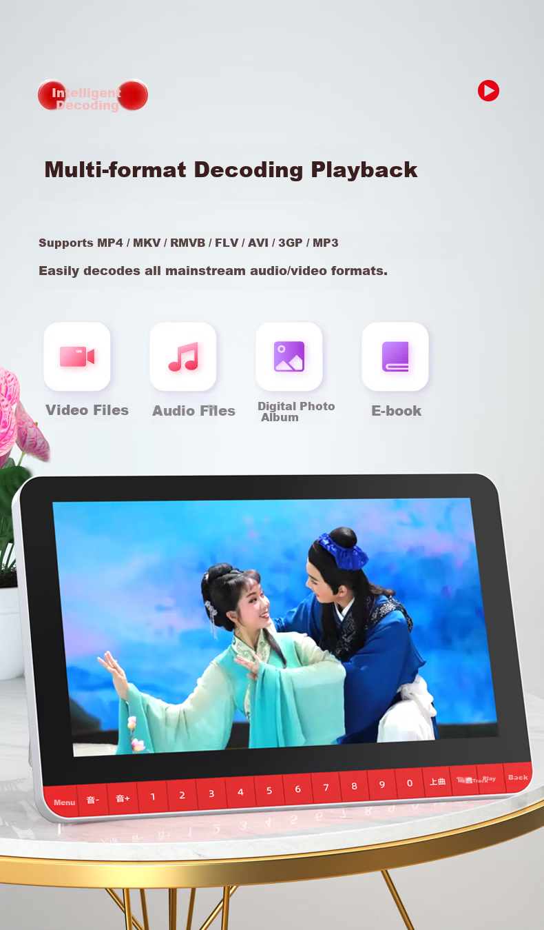 Huabao V12 Video Player for Elderly, Opera Machine, Square Dance Speaker, Radio, Portable Video Player with 64GB USB Drive 3