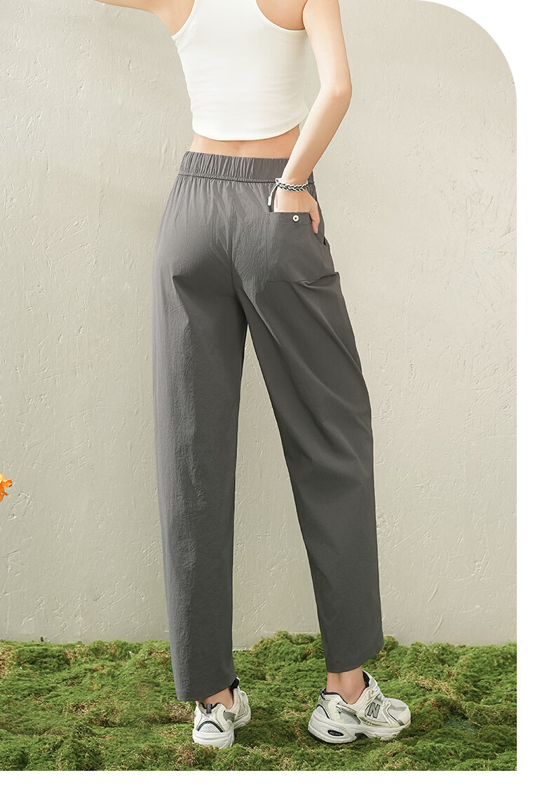 Borui Women's Lightweight Summer Sun Protection Cooling Capri Pants 2026 New Slim Fit Casual Pants Navy XL 20