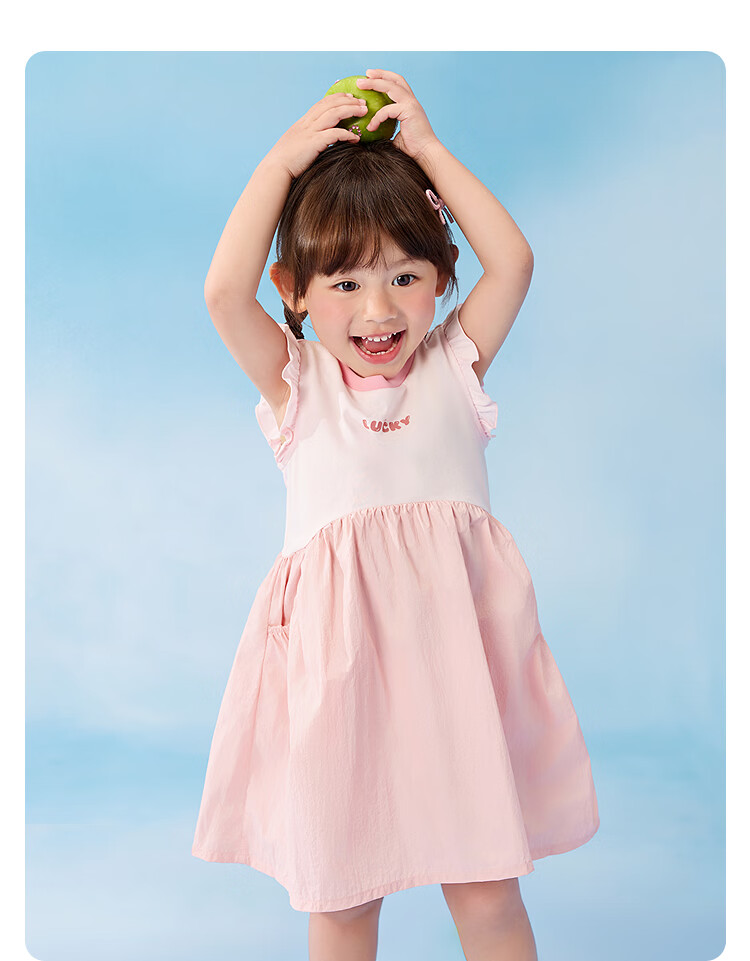 Balabala【balaOne】Kids Princess Dress Girls 2026 Summer Cute Bear 22