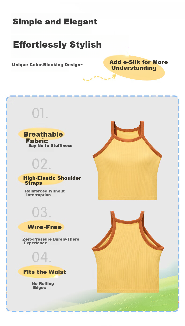 Bandgewoo Women's I-Shaped Strap Tank Top with Chest Pad Sports Fitness Bra Innerwear Base Layer Backless Shirt Outerwear 2025 8