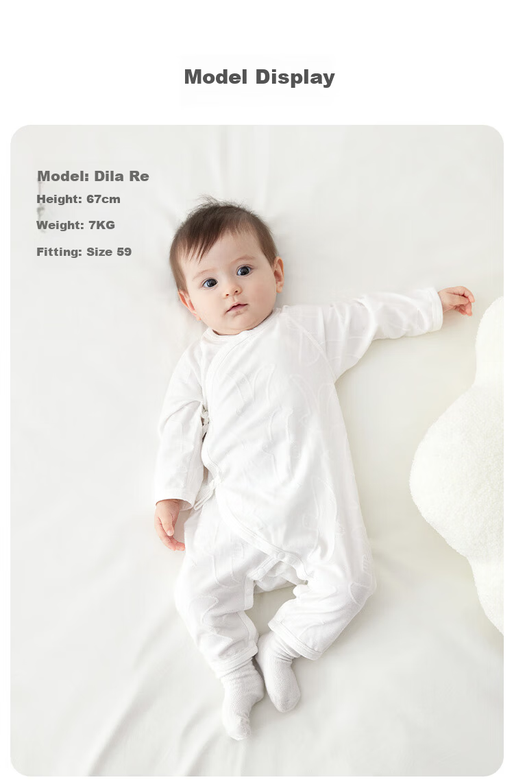 Wismorni Newborn Baby Spring Summer Romper Thin Monk Style Jumpsuit Crawling Suit 8