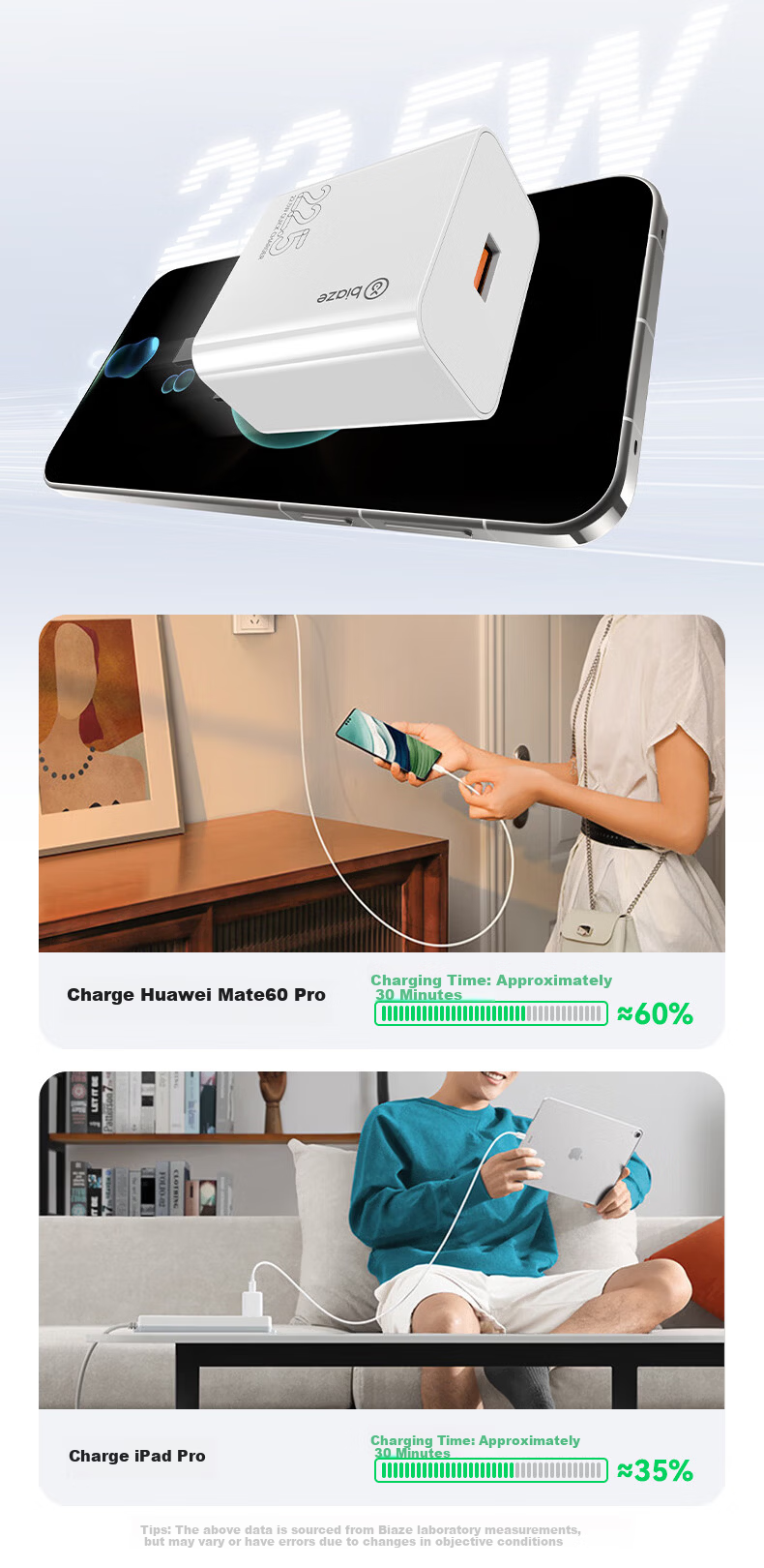 BIAZE Compatible with Huawei Super Fast Charging 40W Charger Set: USB Charging Head + 6A Data Cable, 100W Fast Charging Cable, 1 Meter, for Mate70/60pro/pura/P40 Honor Phones 4