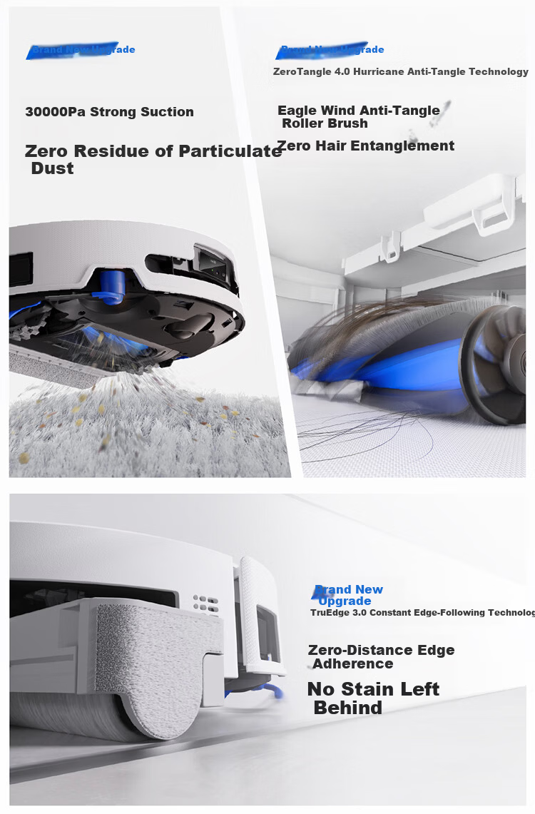 Ecovacs T90 PRO Robot Vacuum Cleaner - New Release, 4-in-1 Vacuum, Mop, Wash, Dry with Automatic Cleaning, Dust Collection, Hot Water Mop Washing, Hot Air Drying, Drum Water Washing, and Water Supply  7