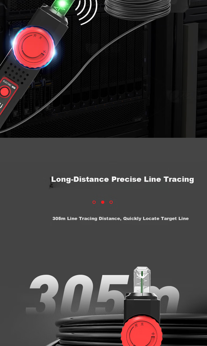 Deli Multifunctional Network Cable Tester Telephone Line Tracker Network Line Tracing Instrument 4