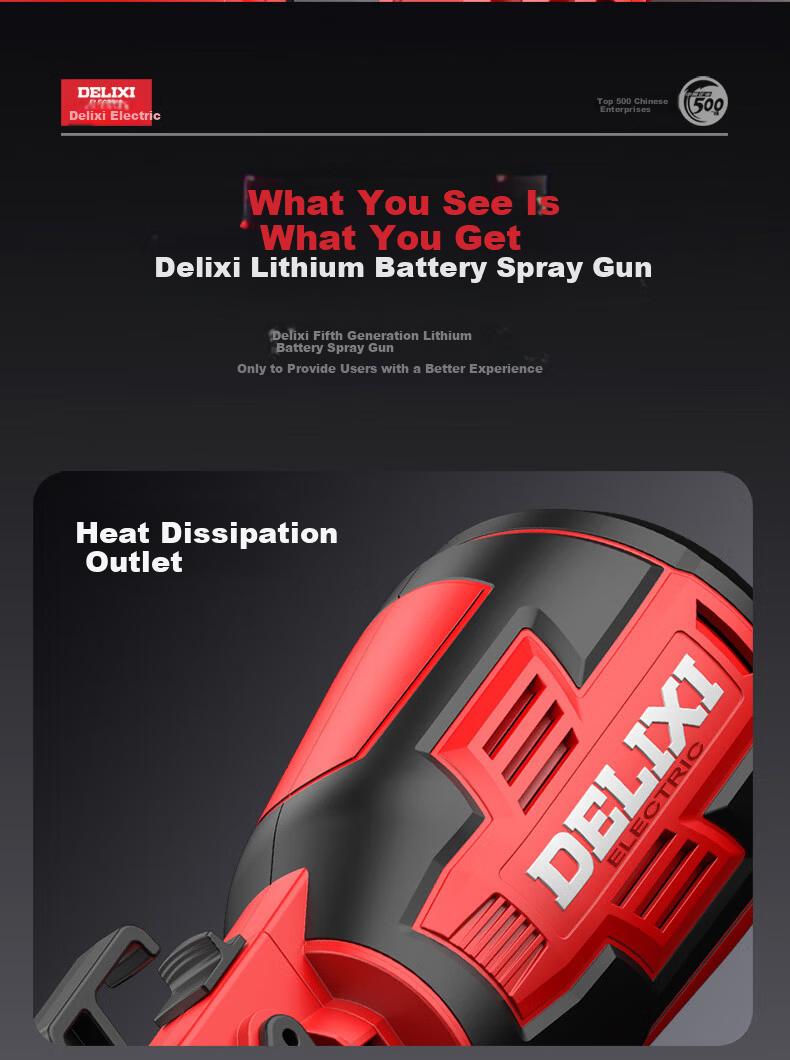 Delixi Electric 21V Electric Paint Sprayer Latex Paint Machine Oil Paint High Atomization 4.0 Single Battery Set 25