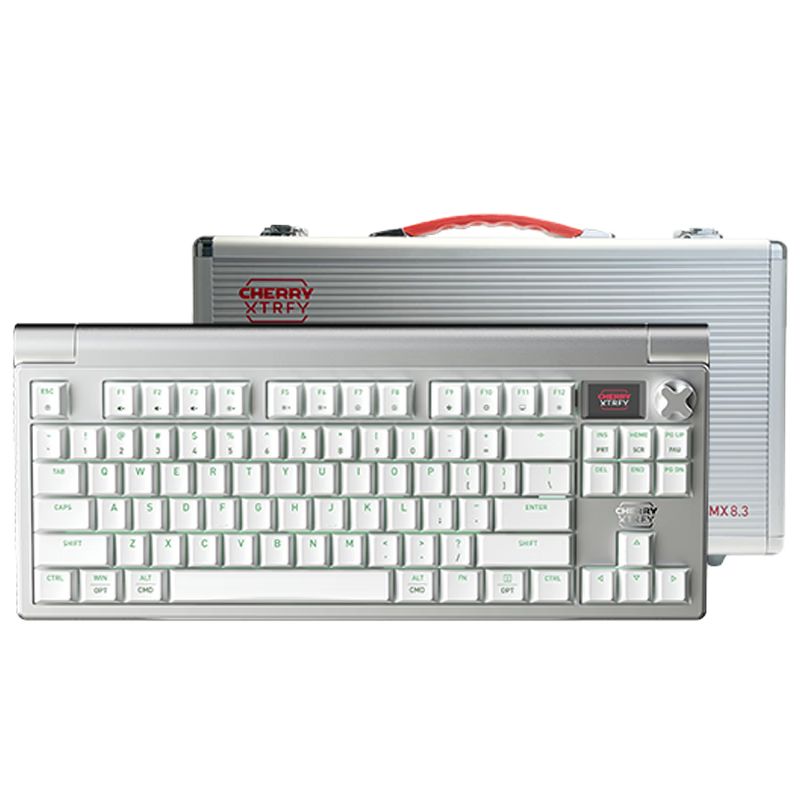 CHERRY MX8.3 Aurora Switch Customizable Wireless Keyboard, 8K Scanning Rate, Aluminum Alloy, Bluetooth Tri-Mode, for Valorant, PUBG, And Other Action Games