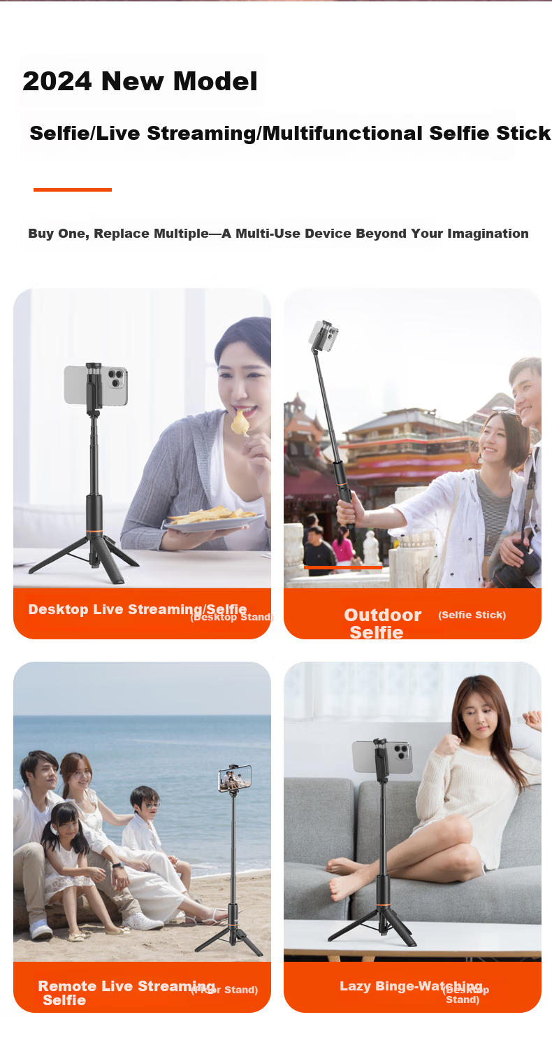 VRIG TP-19 VIVO X300 Pro Bluetooth Remote Extended Tripod Selfie Stick Phone Holder Travel Outdoor Live Streaming Vlog Photography iPhone 17 Stand Accessory 3