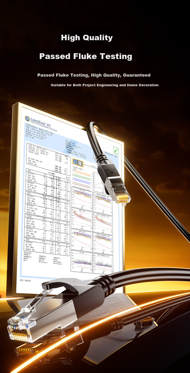BIAZE CAT7 Pure Copper 2M Ethernet Cable, 10Gbps Shielded Network Cable, Gaming Twisted Pair LAN Cable, Compatible with 2.5G Broadband, Ready-Made Patch Cord 3