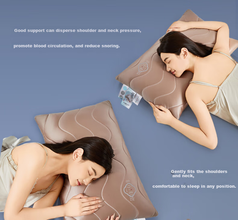 Hengyuanxiang Pillow Neck Support Deep Sleep Side Sleeping Cervical Pillow Low Pillow Approximately 6cm 17