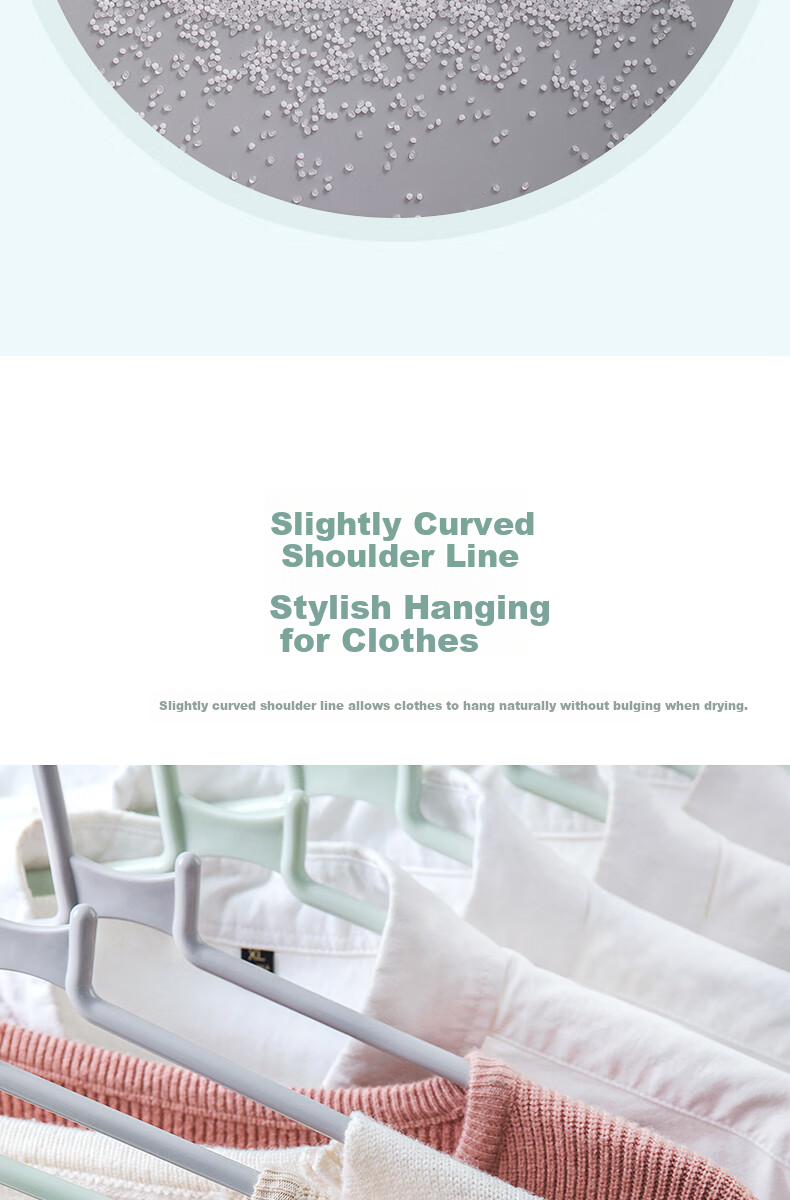 CHAHUA Hangers, Non-Slip Plastic Clothes Hangers for Home Use, Drying Rack, 12 Pieces 2