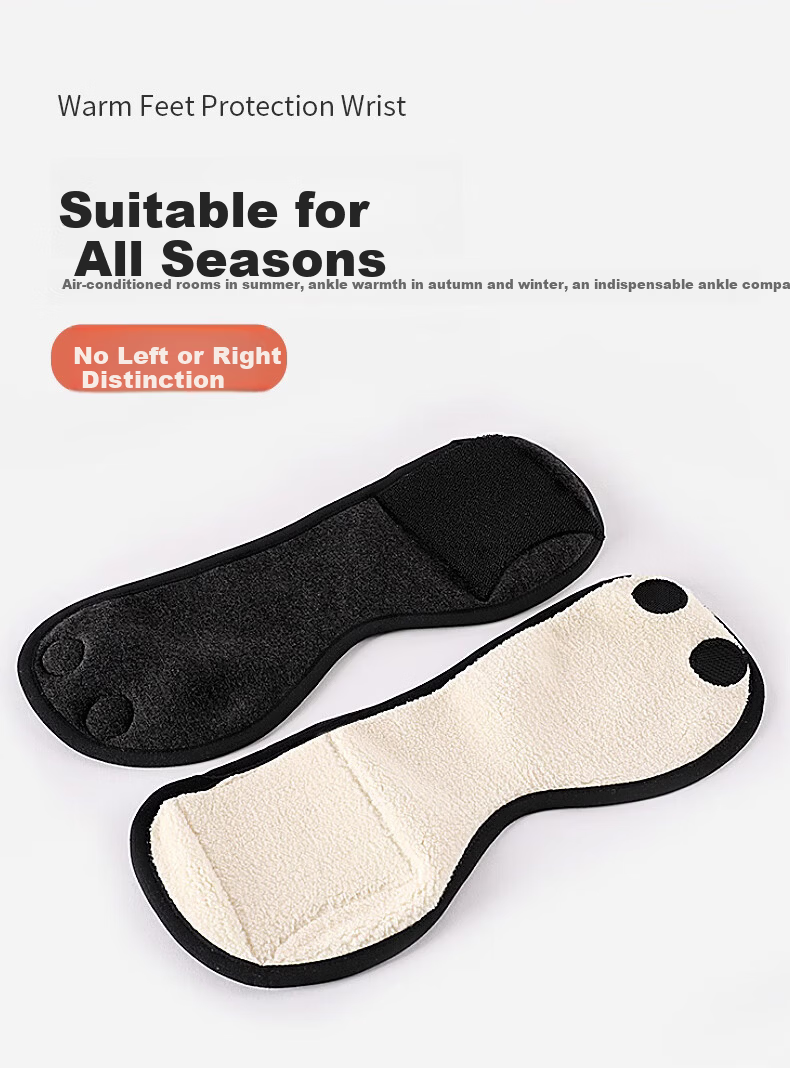 Dipple Adjustable Ankle Foot Wrist Warmer Thickened Fleece Cold-Resistant Protective Sleeve for Men and Women Cycling 14