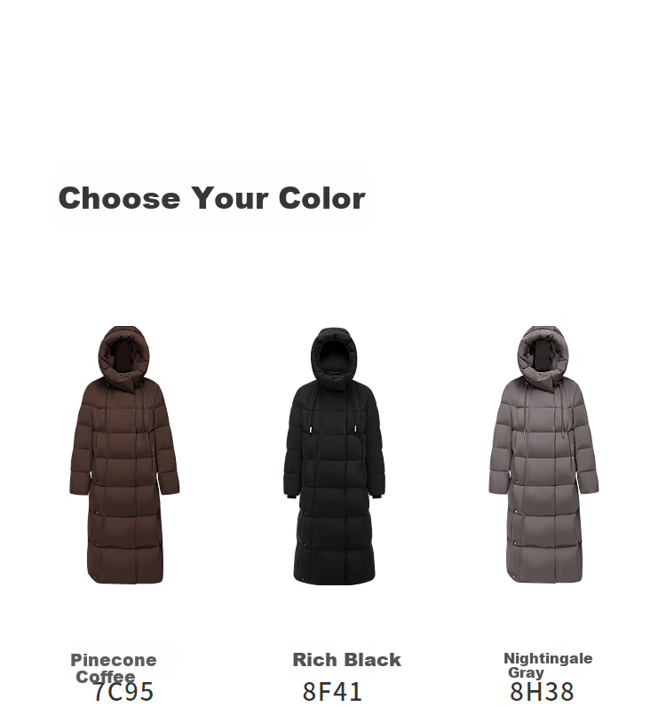 BOSIDENG Off-Season Women's Down Jacket Simple Luxury Elegant Extra Long Waist-Cinching Slim Fit Versatile Comfortable Coat 8