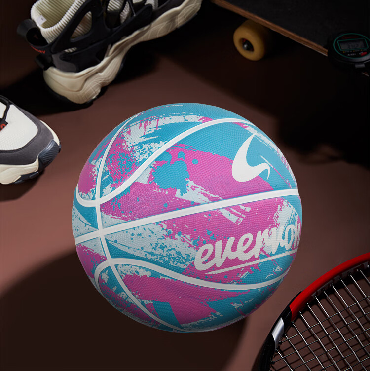 EVERVON Basketball, Non-Slip And Wear-Resistant, for Adults And Children, Competition And Training Use, Size 7 Rubber, School Group Purchase, EBX-7051 4