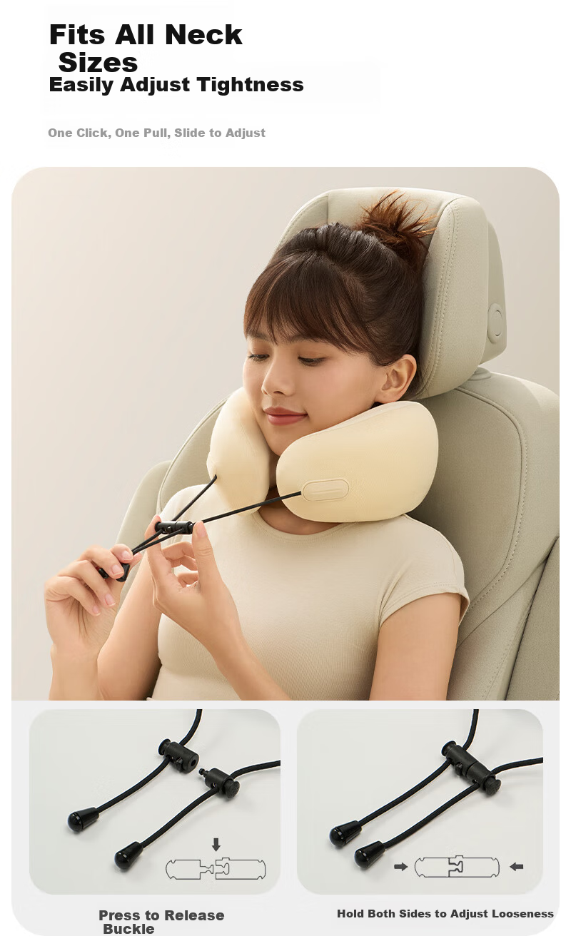 Sleep Cave Travel U-Shaped Pillow Portable Neck Support Pillow Airplane Neck Pillow Long-Distance Travel Neck Rest Everythink Nap U-Shaped Neck Pillow 13