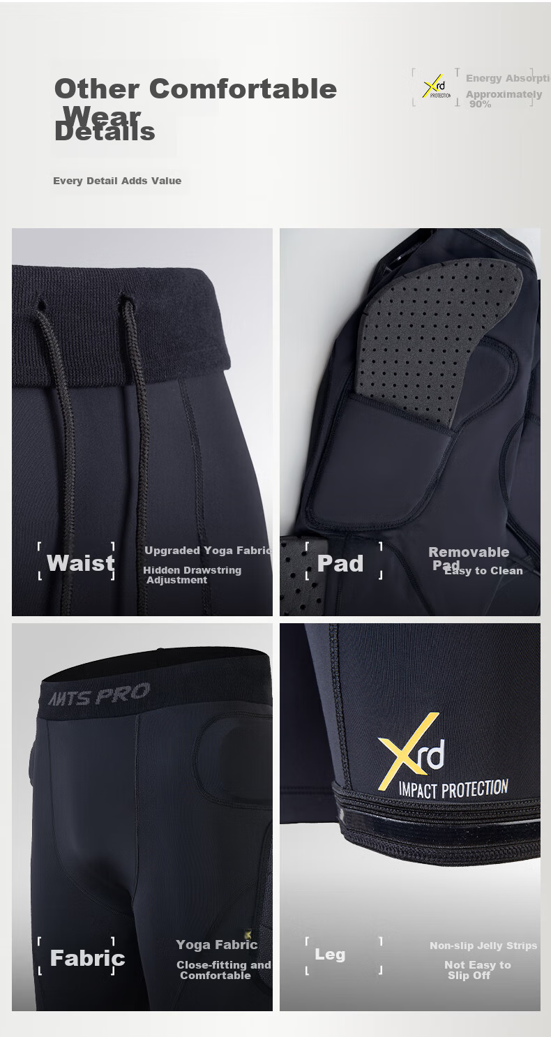 ANTSPRO XRD Material Hip Protection Unisex Ski Kevlar Guard XRD Hip Protector XL 15