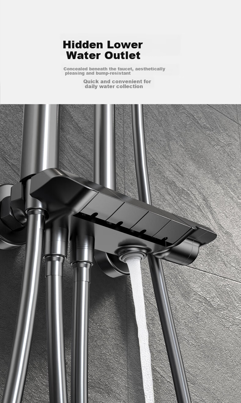Micoe M3 Series Four-Function Piano Button Shower Set Household Bathroom Pressurized Shower Kit 16
