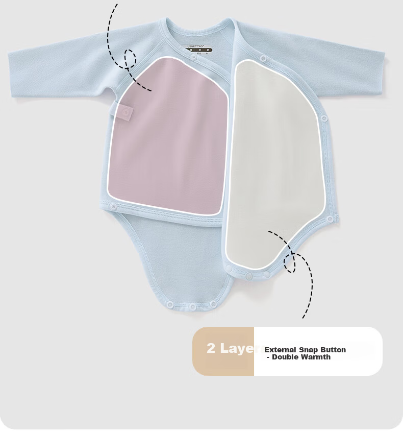 Betisdero Baby Romper Long Sleeve Bodysuit Autumn Spring Newborn Warm One-Piece Pajamas 12