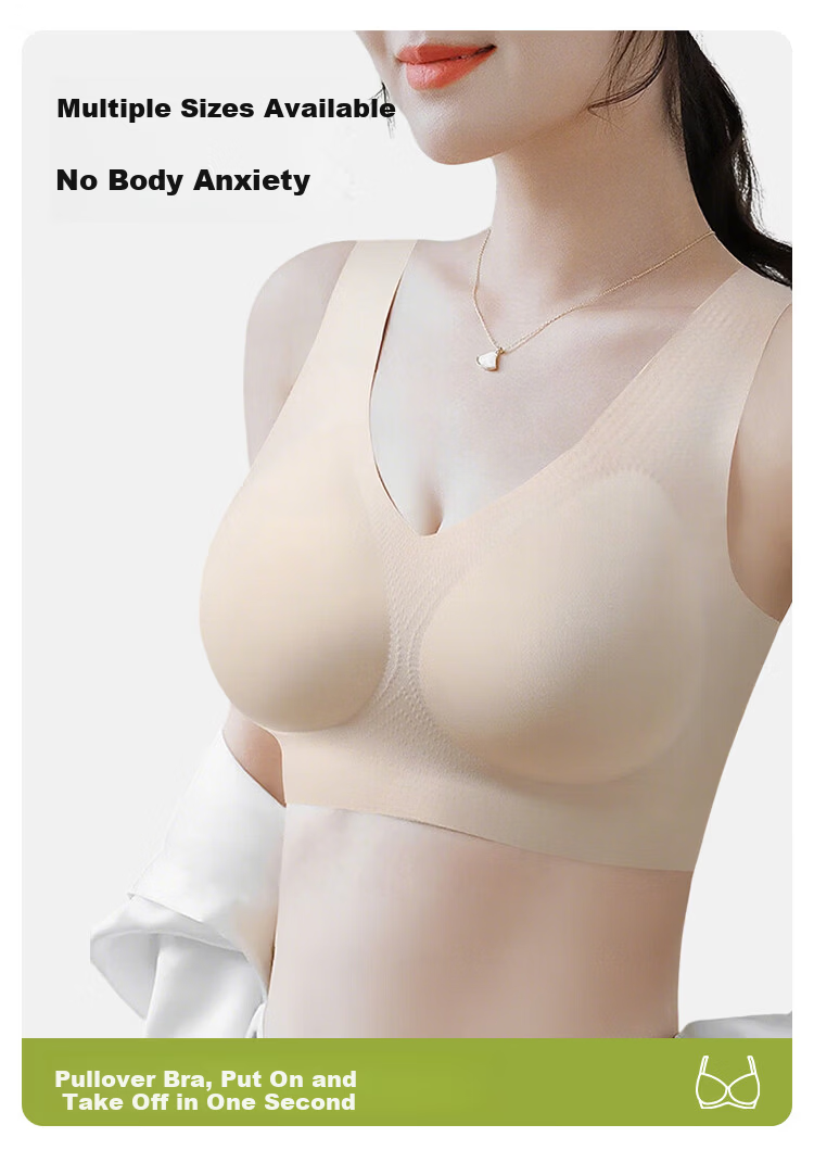 Modal 2-Pack Seamless Wireless Bra with Fixed Latex Cups, Tank Top Style, Push-Up Sports Bra in Nude Pink 2
