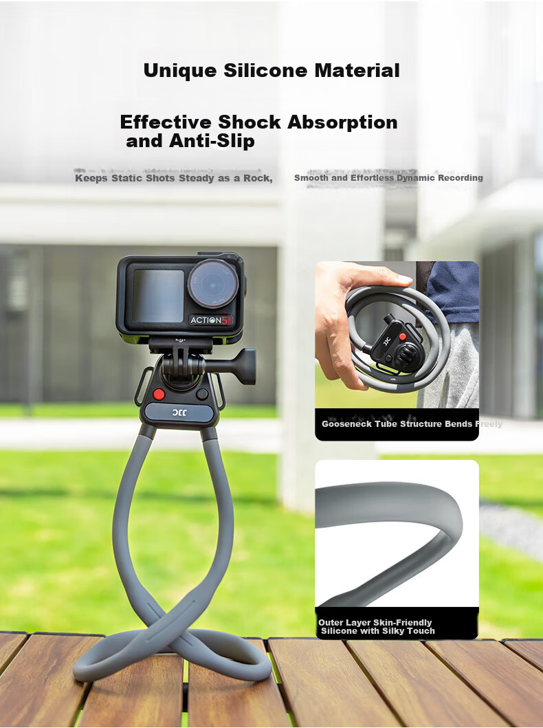 JJC Neck Strap Mount for DJI Action4/5 Pro Osmo 360 Sports Camera GoPro Insta360 Accessories Magnetic First-Person View Mobile Phone Mount 7