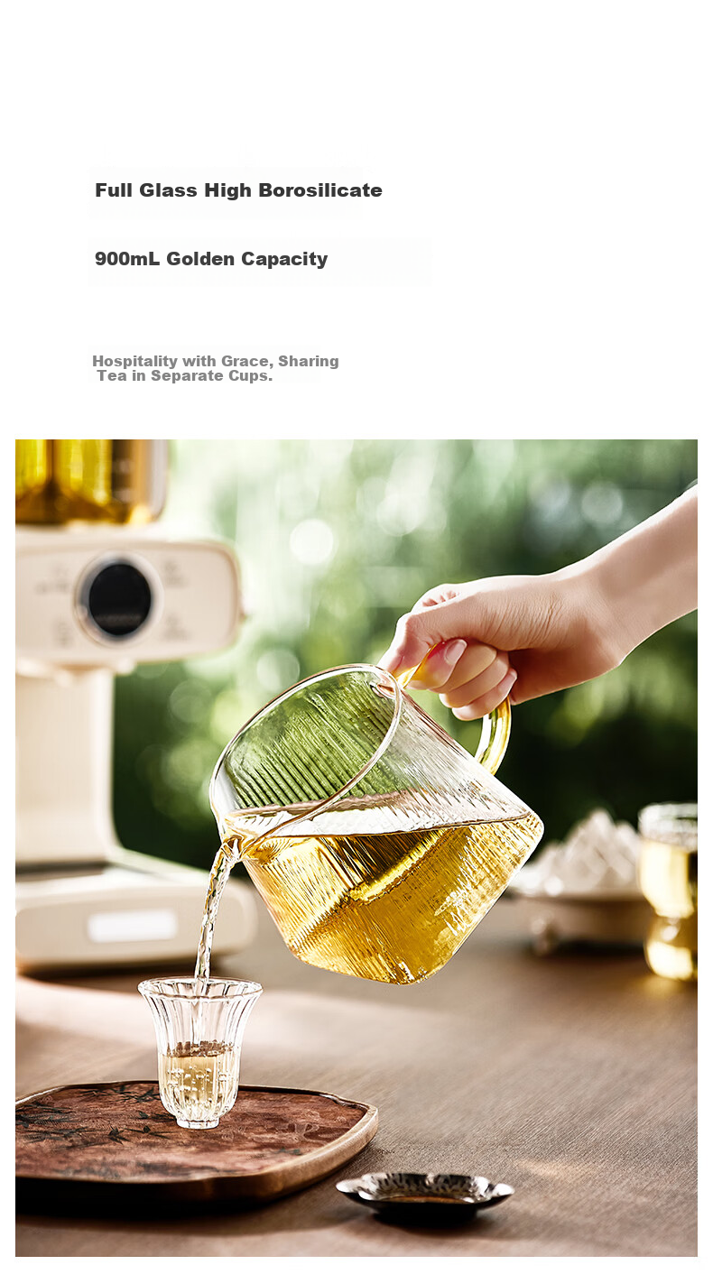 BASSENS Titanium Tea Cooker Health Pot Full Glass Tea Extractor High-End Steam Spray Tea Kettle Tea Beverage Machine Steamer Multifunctional Home Office BS-C1 23