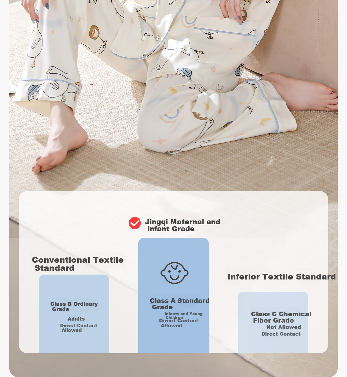 JOYNCLEON Maternity Cotton Postpartum Nursing Pajamas Antibacterial Goose Homewear L Jyz157355 13
