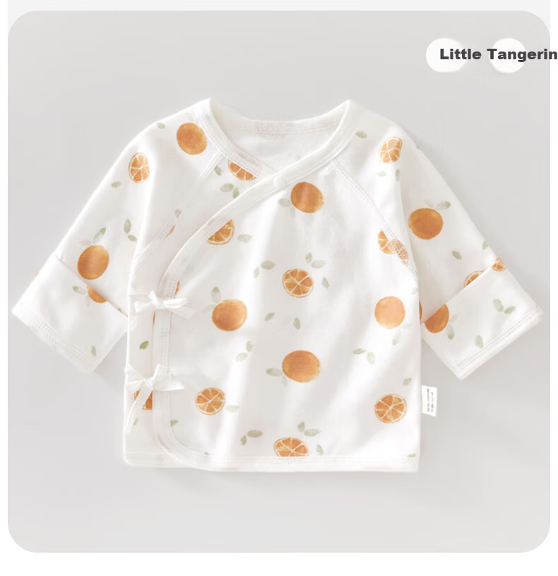 Aibao Baby Half-Back Shirt Spring and Autumn Newborn Top Monk Suit Baby Close-Fitting Homewear T286 Cactus Size 59 3