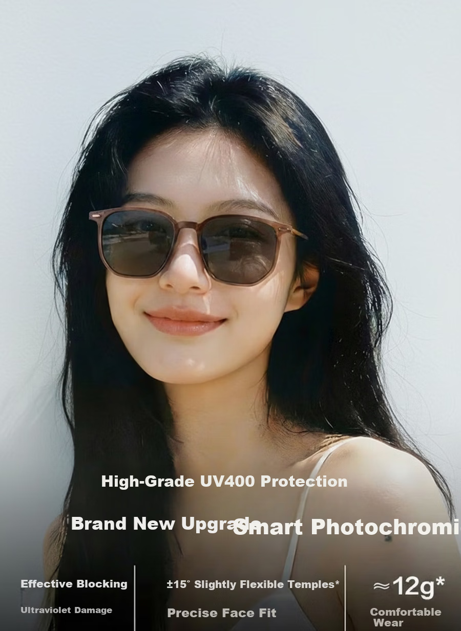 Bertha Women's Sunglasses High-End Polarized UV Protection Photochromic Square Round Face Slimming Sun Glasses for Women 5