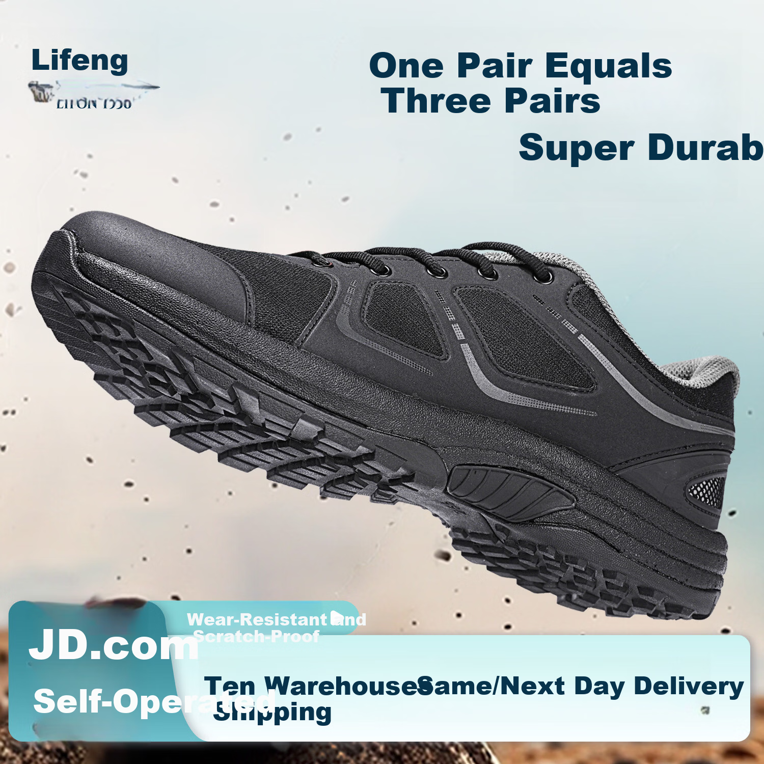 Lifeng New Style Training Shoes Men Outdoor Black Durable Fitness Training Shoes Black Fitness Training Shoes Size 44 (270mm)