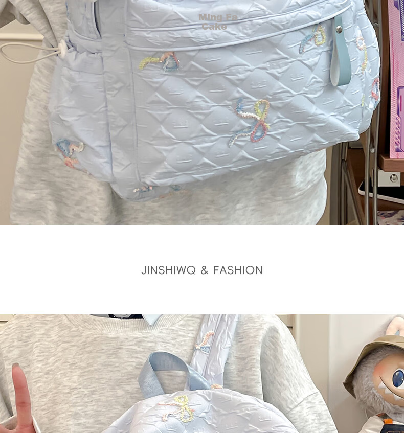 JINSHIWQ High-Value School Backpack for Girls, Junior High, High School, and College Students, New Stylish Japanese-Style Versatile Travel Shoulder Bag 11
