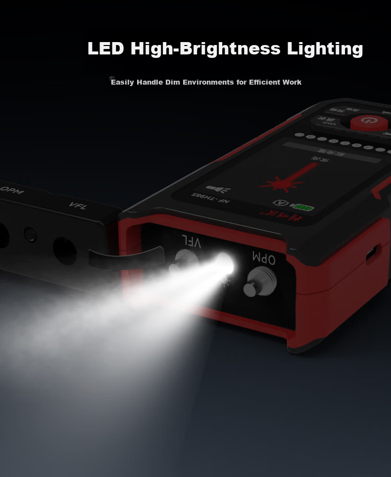 Smart Mouse NF-TH985 Optical Power Meter Red Light All-in-One Network Cable Tester High-Precision Single-Head Network Tester 10