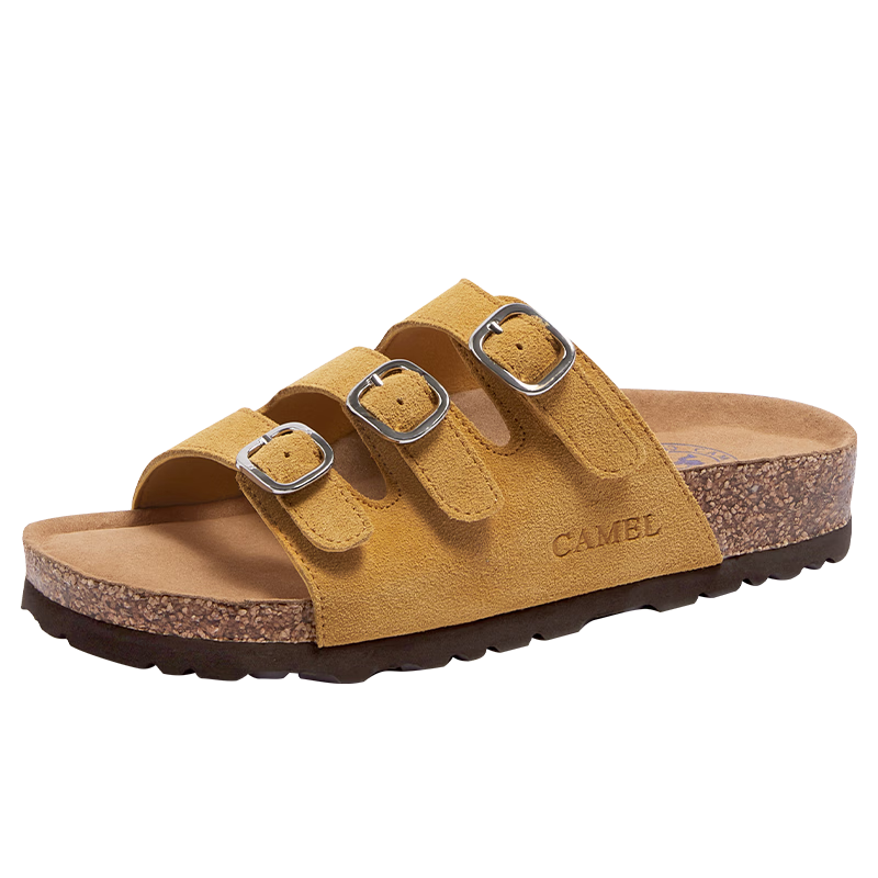 CAMEL Birkenstock Style Women's Casual Thick Sole Platform Sandals L26M700065 Yellow Size 37
