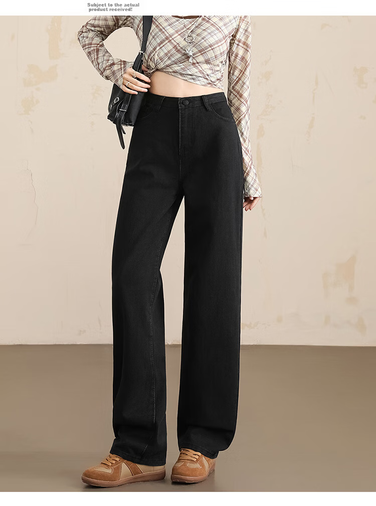BEAUTIFUL WARDROBE Loose Straight Wide-Leg High-Waist Jeans Women's 2026 Spring Summer Versatile Slimming Fashion Pants 10