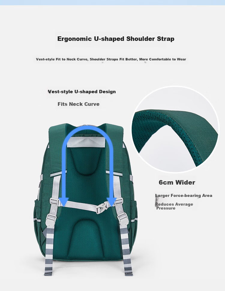 KALA·Y Large Capacity Waterproof School Backpack for Middle and High School Students, Lightweight Laptop Backpack for Boys and Girls, College Student Double Shoulder Bag 4
