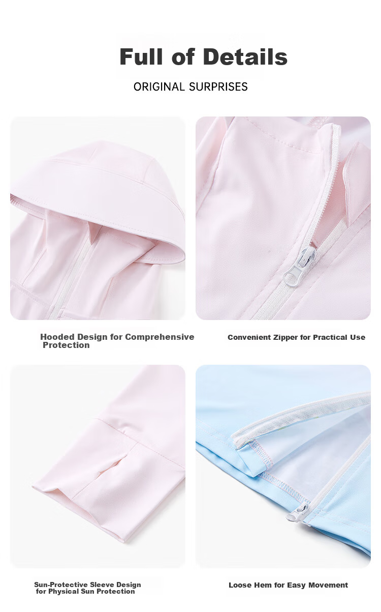 Disney Girls' Summer Ice Silk Sun Protection Jacket Children's UV Protection Coat PBZPY0024 Pink Blue 140 9