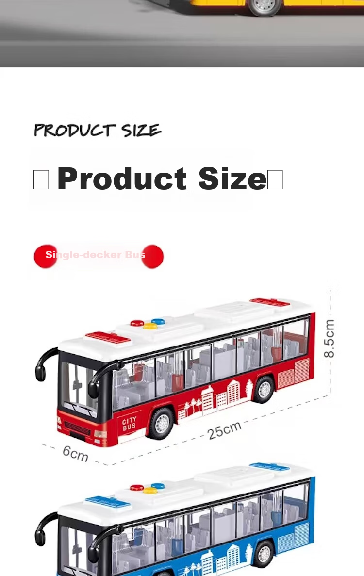Aibilu Children's Toy, Boys' Car Model, Realistic School Bus, Inertia Engineering Vehicle, Kindergarten School Bus, Birthday Gift 14
