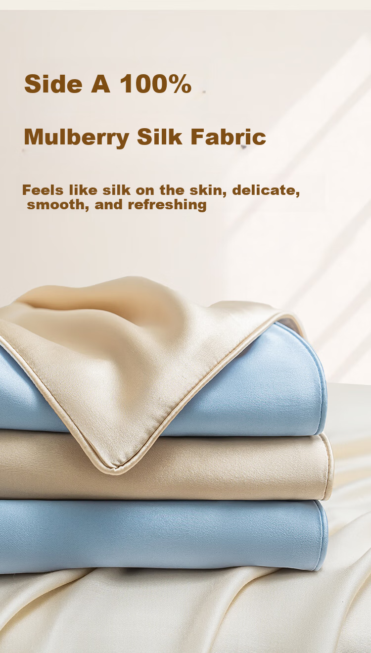 JD Jingzao Silk Pillowcase 6A Grade Mulberry Silk Solid Color 48x74cm Single Champagne Gold 4