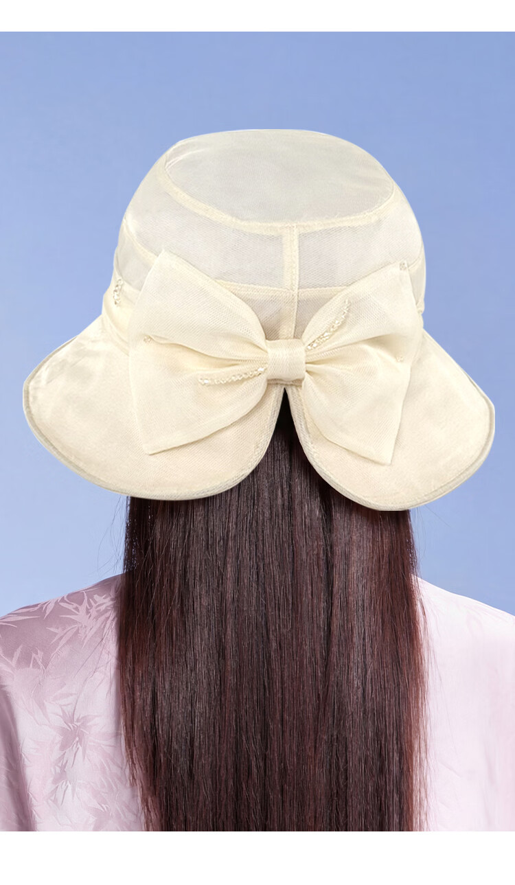 Shanghai Story Women's Silk Sun Hat Spring Summer Mulberry Silk UV Protection Sun Hat Beige Mom Gift 8