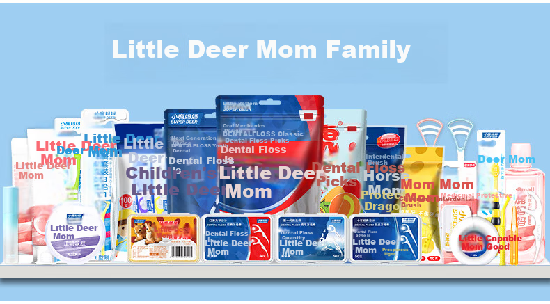 Deer Mom Ultra-Fine Dental Floss Picks Bulk Pack 150pcs Family Size Deep Clean Interdental Toothpicks 14