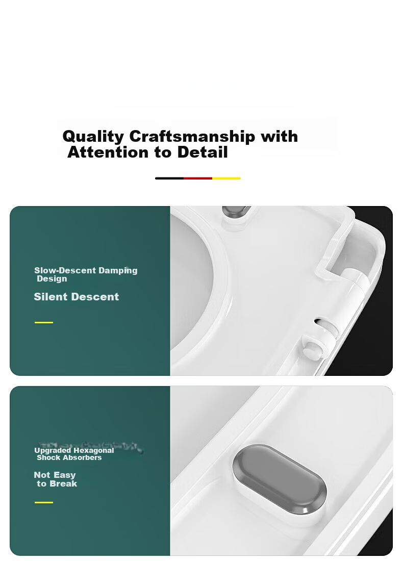 OPLSED [Germany] Universal U-Shaped Enlarged Toilet Seat Cover Thickened Slow-Closing Lid for Old-Style Toilets 14